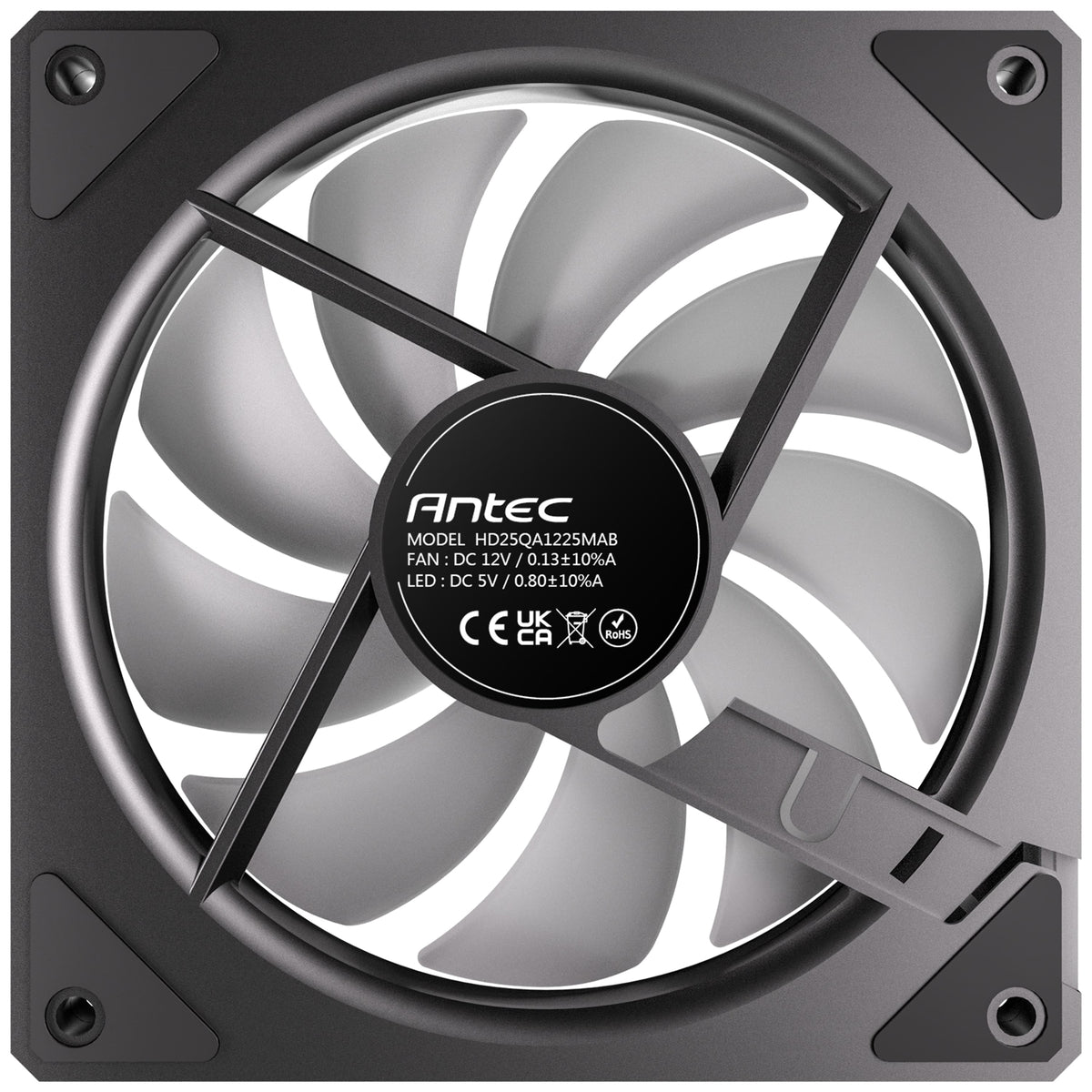 Antec Vision 120mm Reverse ARGB - 3 PK, Black, Up to 1500RPM, 37.2CFM Airflow, 27.5dB Max, 4-pin ARGB 3-pin 