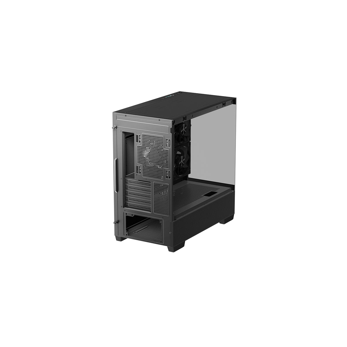 DeepCool CG380 3F Micro-ATX Gaming Case Black  Panoramic Tempered Glass Side Panel, Mesh Airflow Front, 3 Pre-Installed ARGB Fans, USB-C & USB-A Front I/O, Spacious SFF/mATX/ITX Build Support
