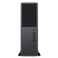 CiT S014C Black Slim Micro ATX/ITX Desktop Case with 300W Power Supply, USB 2.0, USB 3.0 Type-A & Type-C Ports