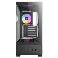 Antec CX705 ARGB Gaming PC Case Mid Tower, 270° Tempered Glass, RGB Fans, ATX/Micro-ATX/ITX Compatible, USB-C, High Airflow, Black