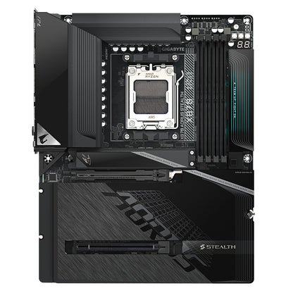 Gigabyte X870 AORUS STEALTH AMD AM5 Socket Motherboard, ATX, 4x DDR5 Slots, 4x M.2 Socket, 5GbE LAN, WiFi 7, 1x HDMI Port / 2x USB-C (USB4)
