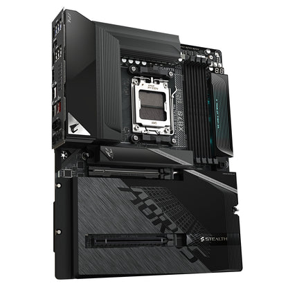 Gigabyte X870 AORUS STEALTH AMD AM5 Socket Motherboard, ATX, 4x DDR5 Slots, 4x M.2 Socket, 5GbE LAN, WiFi 7, 1x HDMI Port / 2x USB-C (USB4)