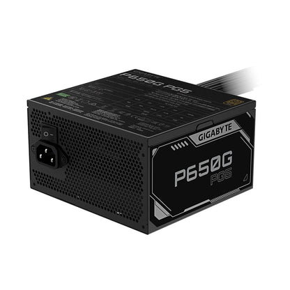 Gigabyte P650G PG5 650W ATX 3.1 Fully Modular Power Supply Unit, 80 Plus Gold Efficiency, PCIe 5.1 12VHPWR Connector, Gaming PC PSU