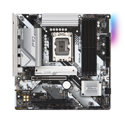 ASRock B760M PRO RS Intel 1700 Socket Motherboard, Micro-ATX, 4x DDR5 Slots, 3x M.2 Socket, Fitted I/O Shield, 2.5GbE LAN, 1x DisplayPort / 1x HDMI Port