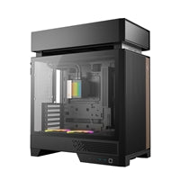 DeepCool CL6600 ARGB Modular Split-Chamber Mid-Tower ATX Case, Tempered Glass Panels,  Pre-installed 360mm ARGB Liquid Cooler, 2 x FL12R  SE ARGB Fans, USB 3.0, Mini-ITX/Mico-ATX/ATX, Black