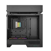 DeepCool CL6600 ARGB Modular Split-Chamber Mid-Tower ATX Case, Tempered Glass Panels,  Pre-installed 360mm ARGB Liquid Cooler, 2 x FL12R  SE ARGB Fans, USB 3.0, Mini-ITX/Mico-ATX/ATX, Black