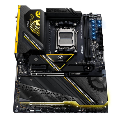 ASRock X870E TAICHI OCF AMD AM5 Socket Motherboard, ATX, 2x DDR5 Slots, 6x M.2 Socket, Fitted I/O Shield, 5GbE LAN, Wi-Fi 7, 1x HDMI Port