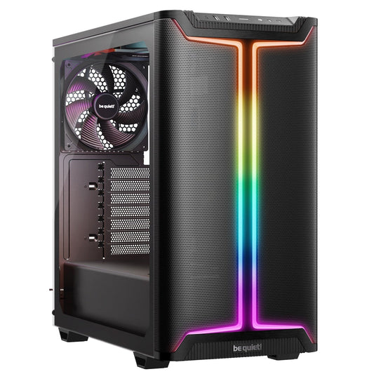 be quiet! Pure Base 501 DX Airflow Window Black ATX Mid Tower ARGB Case with USB-A, USB-C, 3 x Pure Wings 3 140mm Black PWM Fans