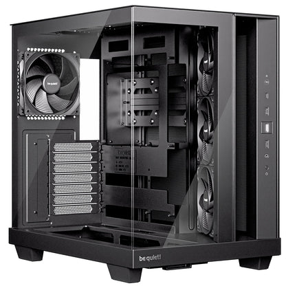 be quiet! Light Base 500 BGW83 Mid-Tower Case, Tempered Glass, 4x 120mm PWM Fans, High-Airflow ATX Case, USB-C, 360mm Radiator Support, Vertical GPU Mount, Black
