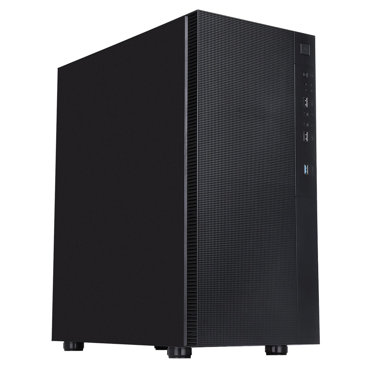 CIT Silent ES Black Mid-Tower Low Noise Computer Case with 2 x 120mm PWM Cooling Fans Included Sound Dampening Material