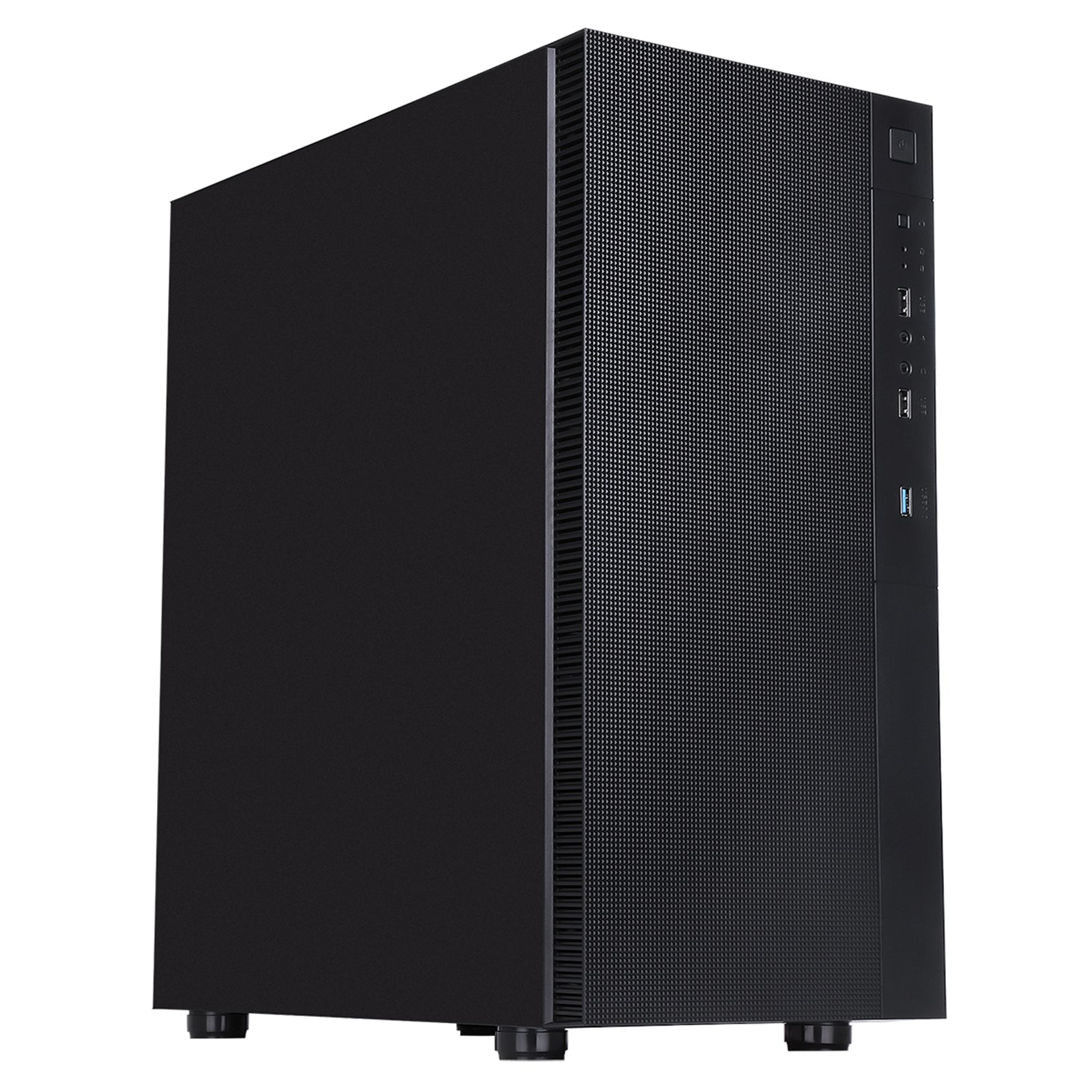 CIT Silent ES Black Mid-Tower Low Noise Computer Case with 2 x 120mm PWM Cooling Fans Included Sound Dampening Material