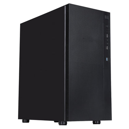 CIT Silent ES Black Mid-Tower Low Noise Computer Case with 2 x 120mm PWM Cooling Fans Included Sound Dampening Material