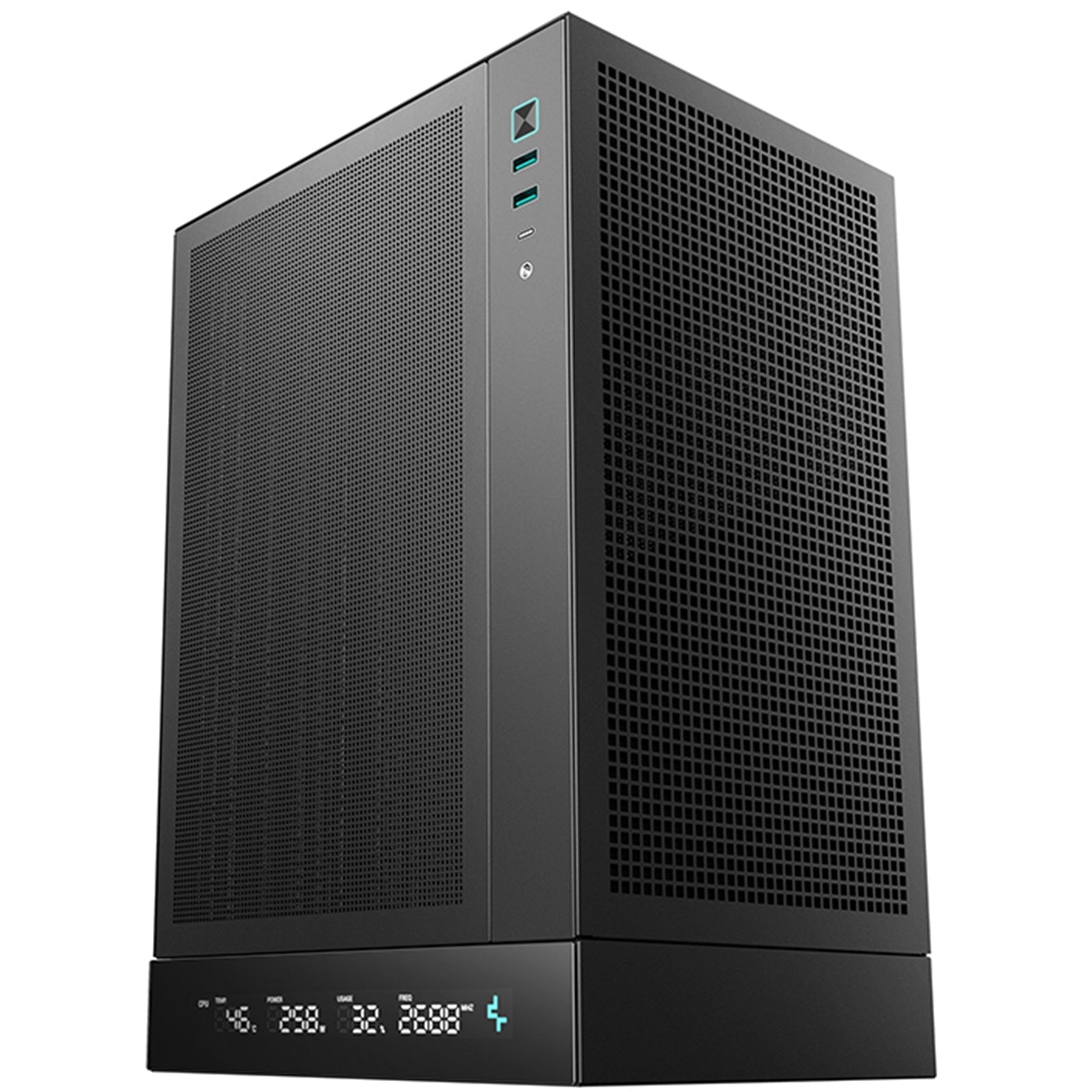 Deepcool CH170 Digital Mini-ITX Case - High Airflow, Supports Water Cooling, Ultra-Quiet Operation, Compact Design for Efficient Space Management