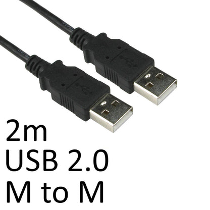 Cable de datos OEM USB 2.0 A (M) a USB 2.0 A (M) de 2 m negro