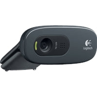 Logitech C270 HD Webcam, HD 720p/30fps, Widescreen HD Video Calling, HD Light Correction, Noise-Reducing Mic, For Skype, FaceTime, Hangouts, WebEx, PC/Mac/Laptop/Macbook/Tablet, Black