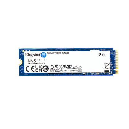 Kingston NV3 (SNV3S/2000G) 2TB NVMe SSD, M.2 Interface, PCIe Gen4, 2280, Read 6000 MB/s, Write 5000 MB/s, 3 Year Warranty