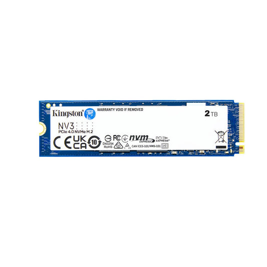 Kingston NV3 (SNV3S/2000G) 2TB NVMe SSD, M.2 Interface, PCIe Gen4, 2280, Read 6000 MB/s, Write 5000 MB/s, 3 Year Warranty