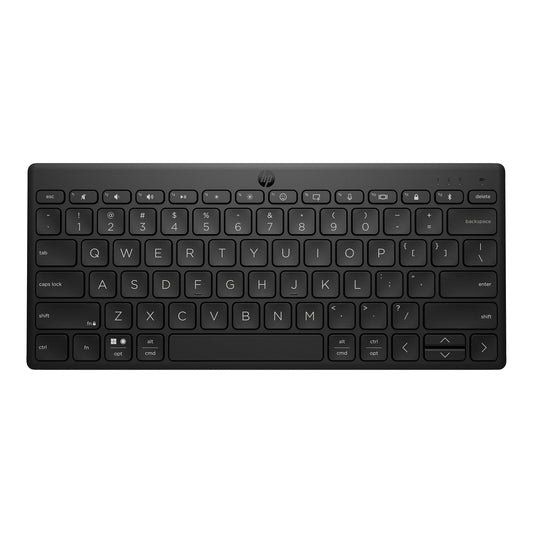 HP 355 Compact Multi-Device Keyboard, Bluetooth Wireless, Pair up to 3 Devices, Up To 2 Year Battery Life, Qwerty UK English Layout, Black