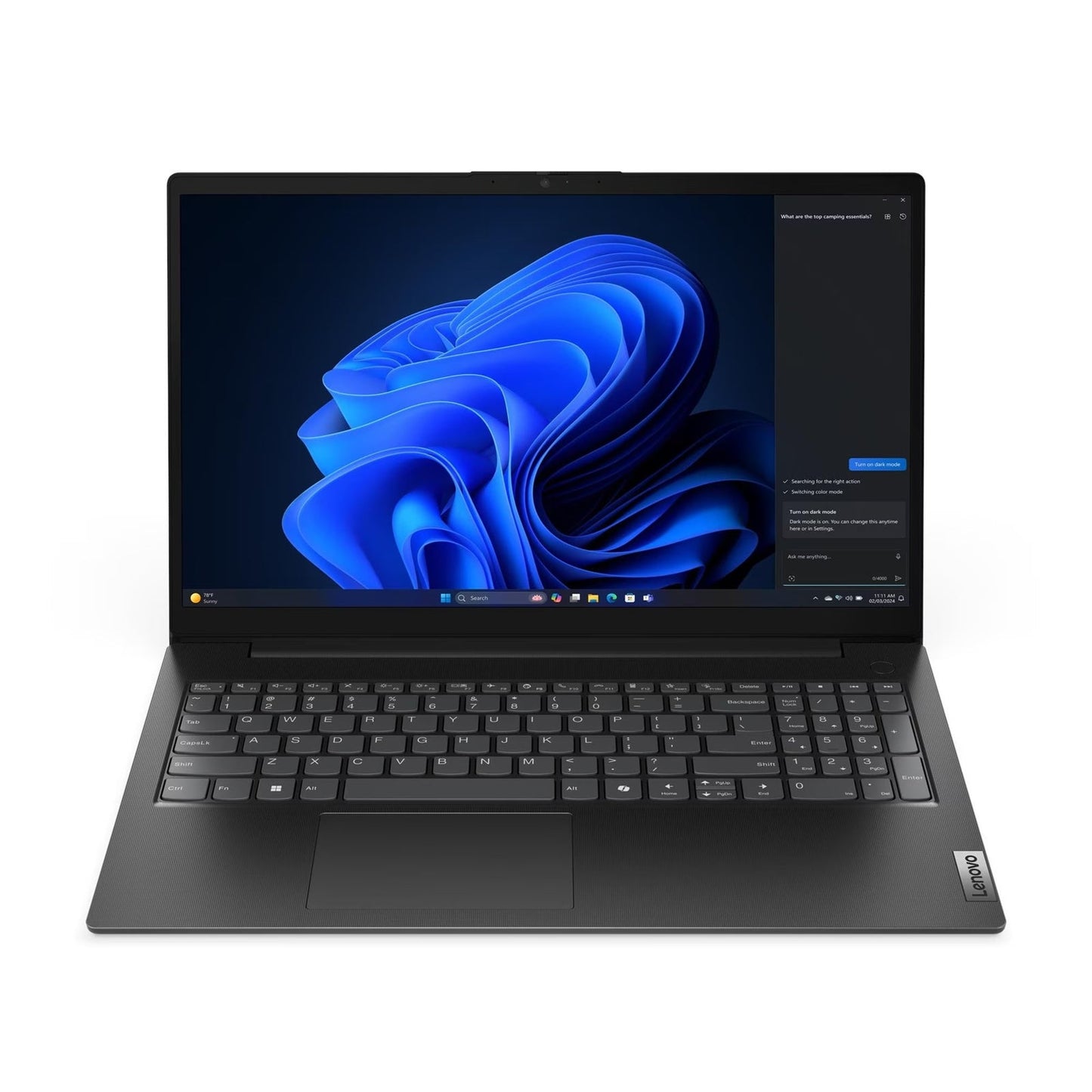 Lenovo V15 G5 83GW007SUK Laptop, 15.6 Inch Full HD Screen, Intel Core i5-13420H 13th Gen Processor, 8GB RAM, 256GB SSD, Wi-Fi 6, Windows 11 Pro