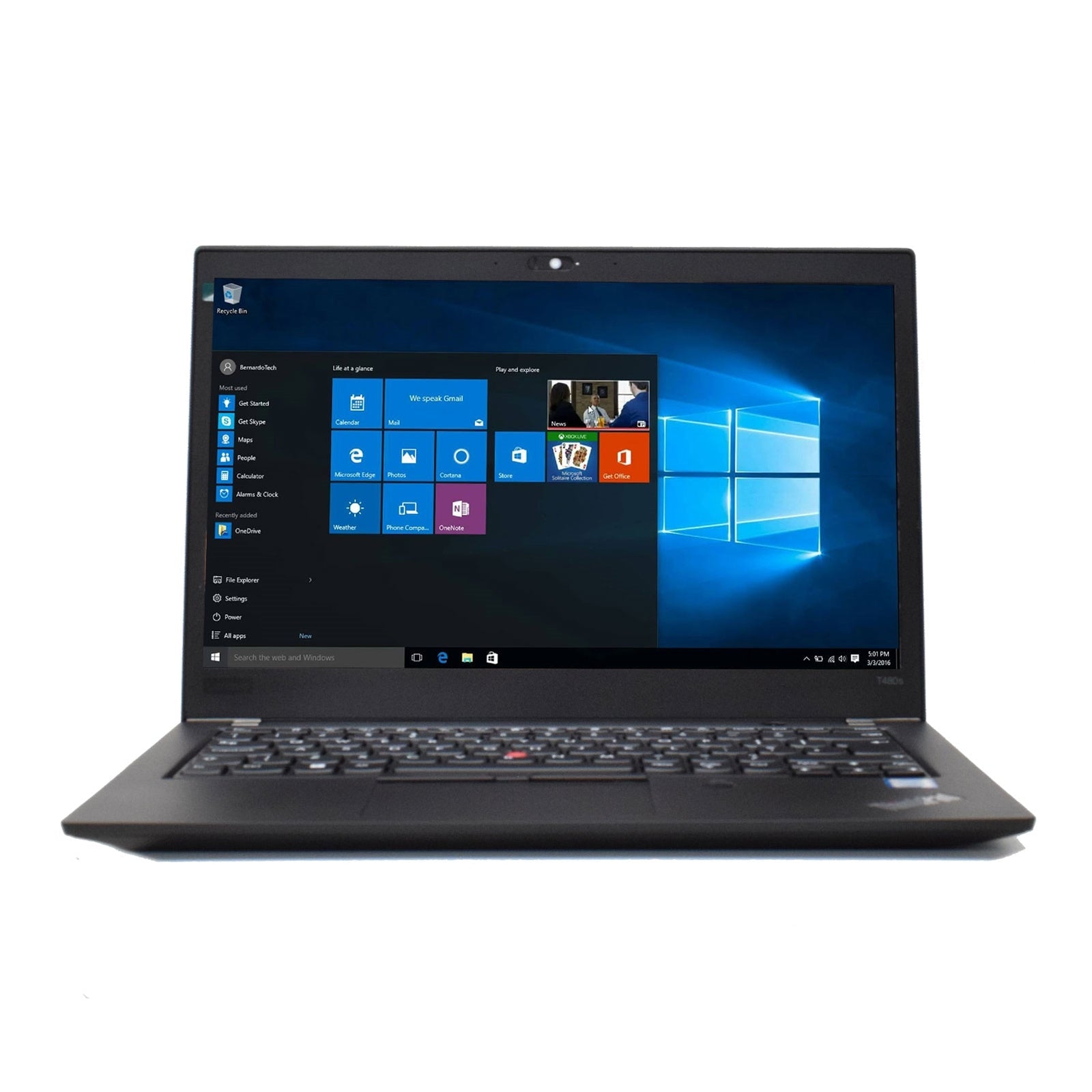 PREMIUM REFURBISHED Lenovo ThinkPad T480s Intel Core i5-8250U 8th Gen Laptop, 14 Inch Full HD 1080p Screen, 8GB RAM, 256GB SSD, Windows 11 Pro