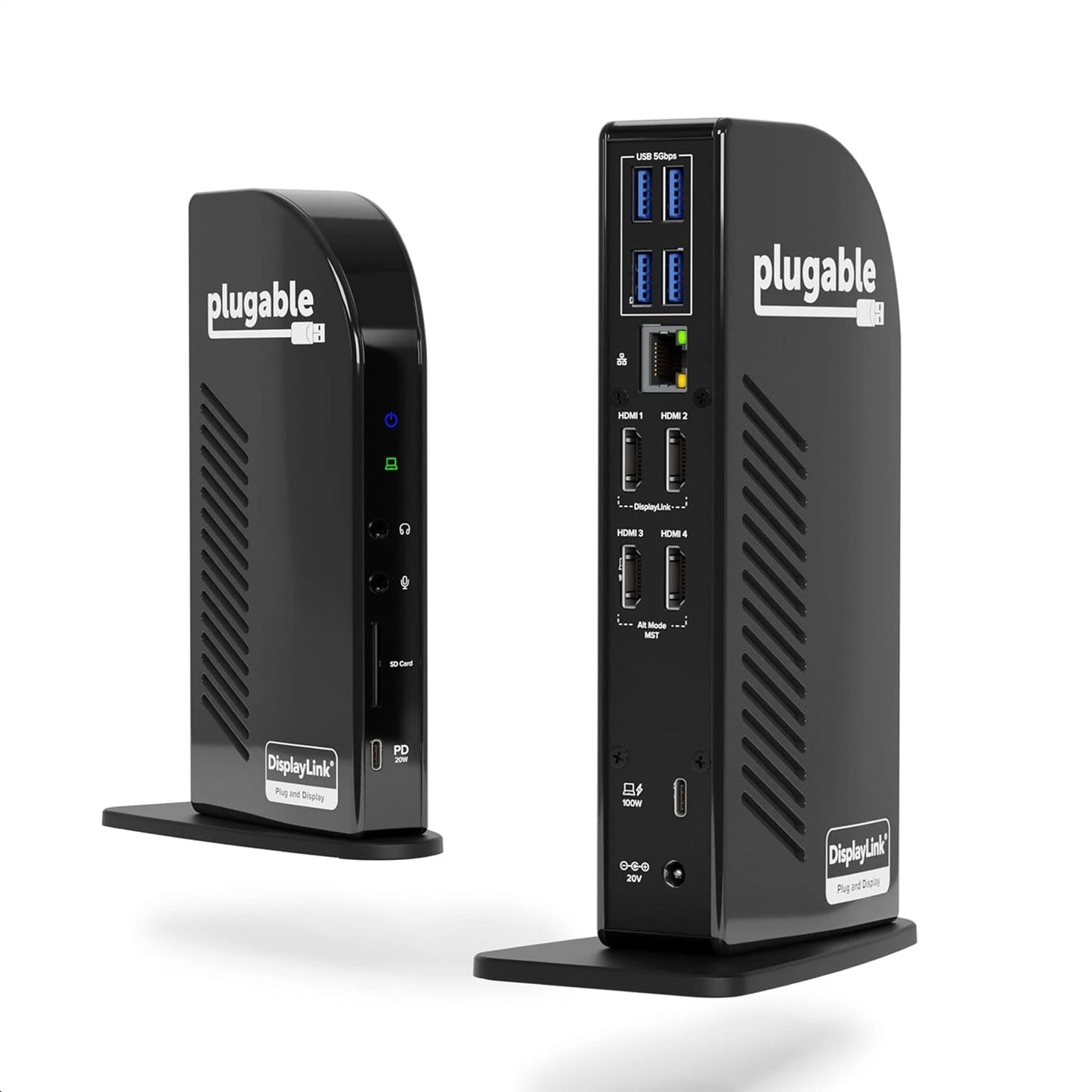 Plugable UD-3900C4 Quad Monitor 96W USB-C PD DisplayLink Certified Docking Station