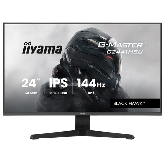 iiyama G-Master Black Hawk gaming monitor G2441HSU-B1 24" Black, IPS, Ultra Slim Bezel, Full HD, 144Hz, 1ms, FreeSync, HDMI, Display Port, USB Hub