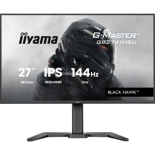 iiyama G-Master Black Hawk gaming monitor GB2741HSU-B1 27" Black, Height Adjustable, IPS, Ultra Slim Bezel, Full HD, 144Hz, 1ms, FreeSync, HDMI, Display Port, USB Hub