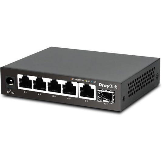 DrayTek VigorSwitch Q60x 5 Port 2.5G High Performance Unmanaged Switch