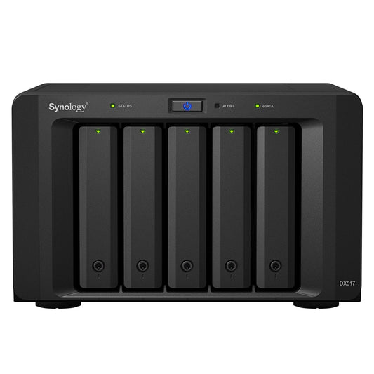 Synology DX517 5-Bay Expansion Unit, Supports up to 80TB, Hot Swappable Drives, 3 Year Warranty