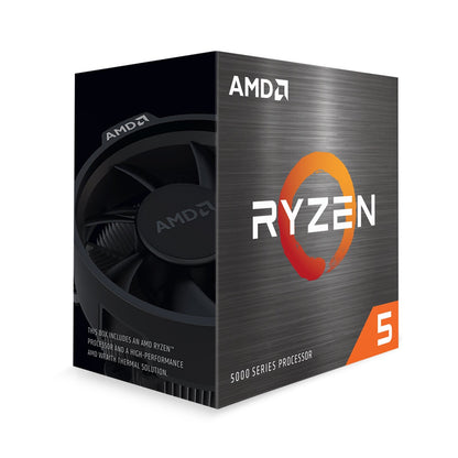 Procesador AMD Ryzen 5 5500 de 6 núcleos AM4, 12 hilos, 3,6 GHz hasta 4,2 GHz Boost, 19 MB de caché, 65 W, con refrigerador Wraith Stealth, sin gráficos