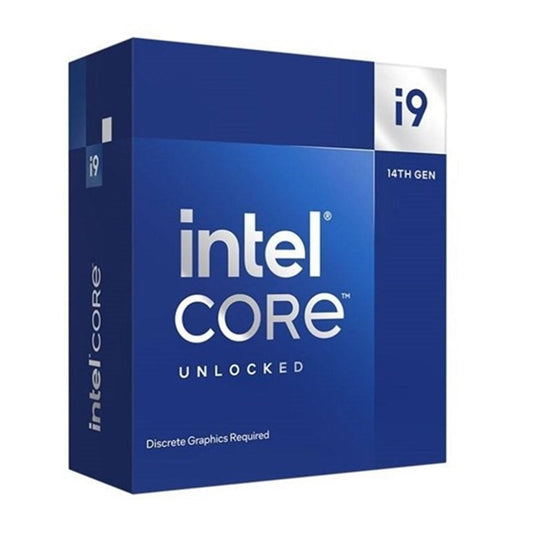 Intel Core i9 14900KF 24 Core Processor, 32 Threads, 3.0GHz up to 5.8GHz Turbo Raptor Lake Socket LGA 1700 36MB Cache, 125W, Maximum Turbo Power 253W, No Graphics, No Cooler