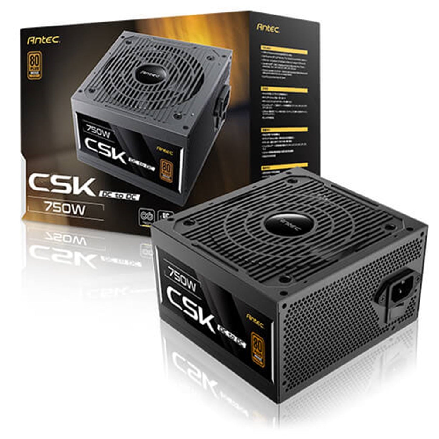 Antec CSK DC 750W PSU, 80+ Bronze, Fully Wired, Antec's 5-year warranty