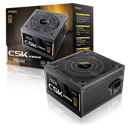 Antec CSK DC 750W PSU, 80+ Bronze, Fully Wired, Antec's 5-year warranty