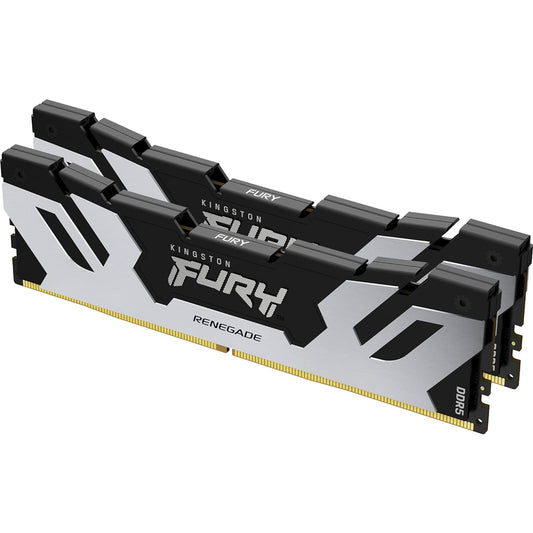 Kingston FURY Renegade KF564C32RSK2-64 64GB (2x 32GB) DIMM System Memory, 6400MHz, DDR5, CL32, Silver, Intel XMP