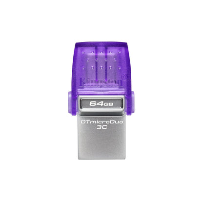 Kingston DataTraveler DTDUO3CG3/64GB 64GB MicroDuo USB OTG Unidad Flash, 3C, USB-C y Tipo A