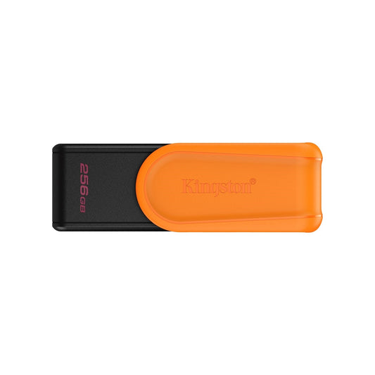 Kingston DataTraveler Exodia S DTXS/256GB USB Flash Drive, 256GB, USB 3.2, Black/Orange, Swivel Cap Design