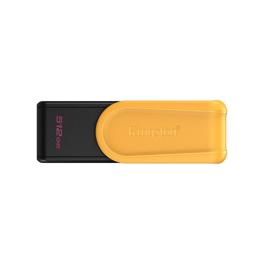 Kingston DataTraveler Exodia S DTXS/512GB USB Flash Drive, 512GB, USB 3.2, Black/Yellow, Swivel Cap Design