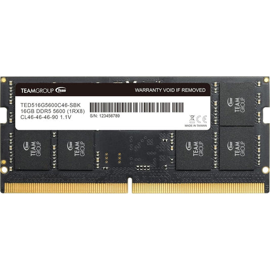 Team Elite TED516G5600C46A-S01 16GB (1x 16GB) SODIMM System Memory, 5600MHz, DDR5, CL46